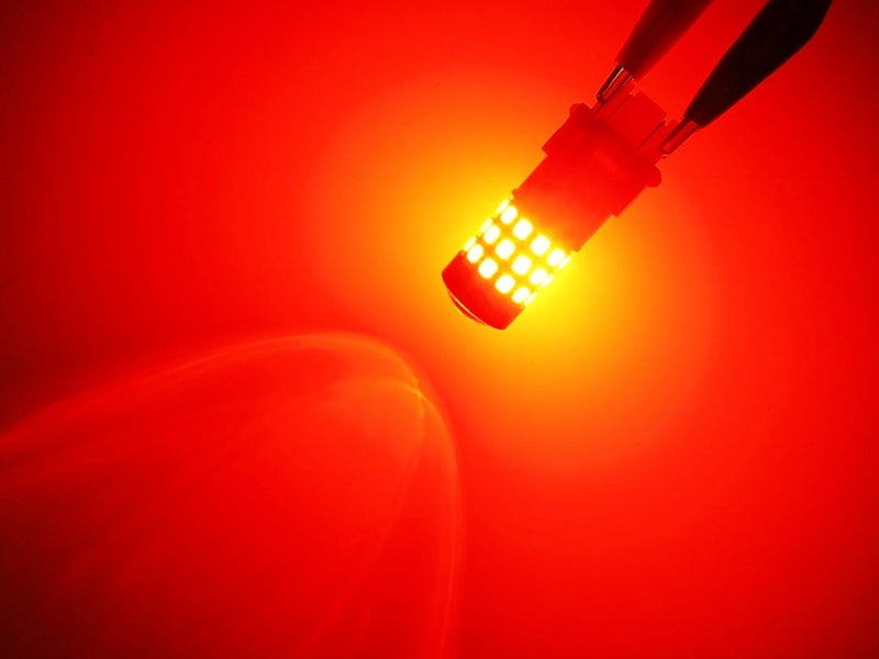 Alla Lighting Newly Upgraded 7440 7443 LED Brake Stop, Tail, Turn Signal Lights Bulbs, Red T20 Wedge 7444 7440LL 7443LL W21W 992 Super Bright 2835-SMD Replacement - Image 4